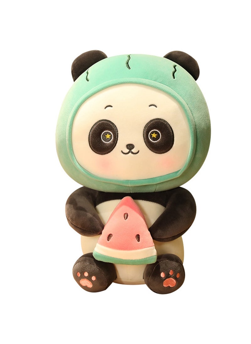 35 CM Cute Panda Plush Toy Soft Stuffed Cartoon Animal Doll For Girls And Boys All Ages Gift（Green）