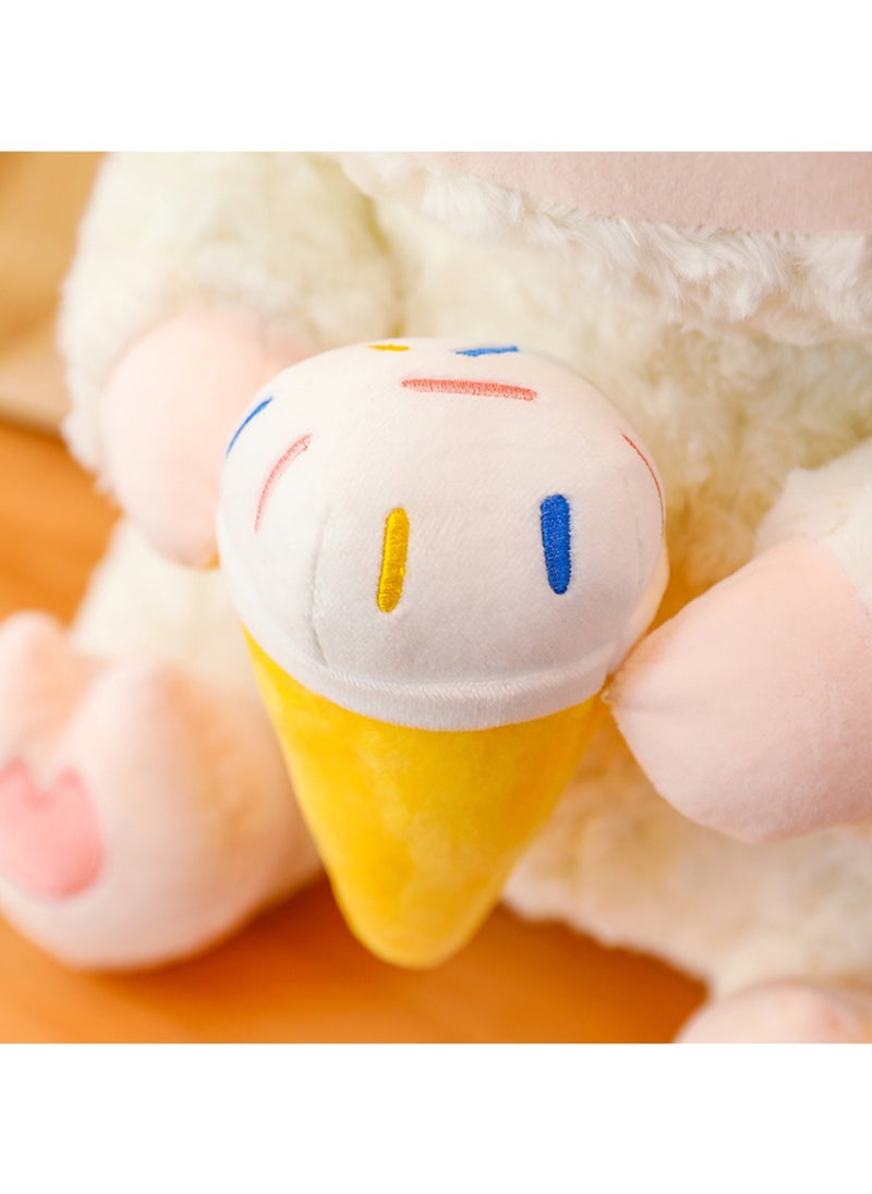 23 CM Cute Ice Cream Lamb Plush Toy Soft Stuffed Cartoon Animal Doll For Girls And Boys All Ages Gift