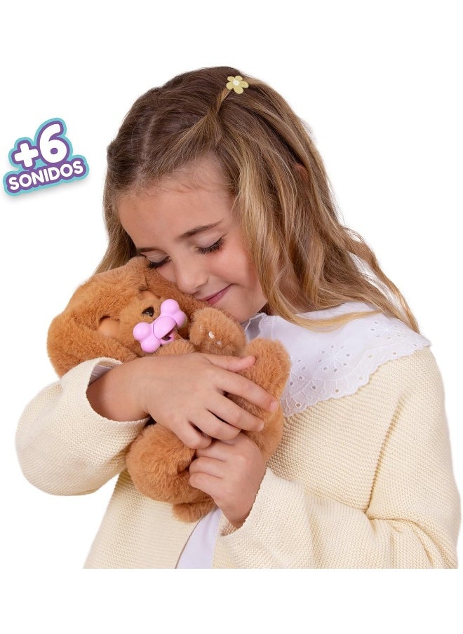 BABY PAWS Sleeping Puppies - Cocker an Interactive Plush Puppy which Makes Sounds, Opens and Closes its Eyes, and Has a Bag to Take the Puppy Around with You - Gift Toy for Girls and Boys +3 Years