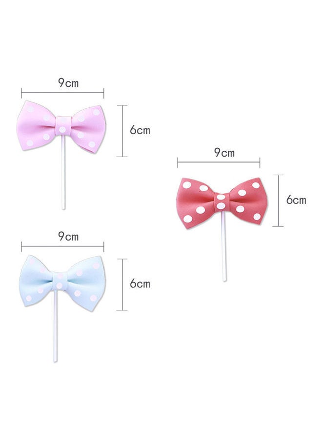 3-Piece EVA Decorative Bow Cake Topper