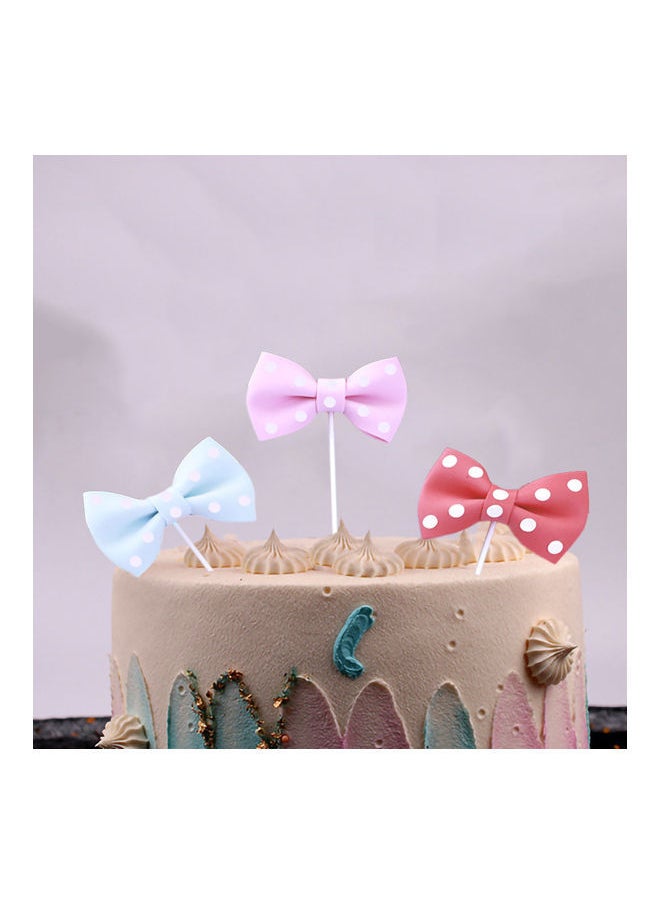 3-Piece EVA Decorative Bow Cake Topper