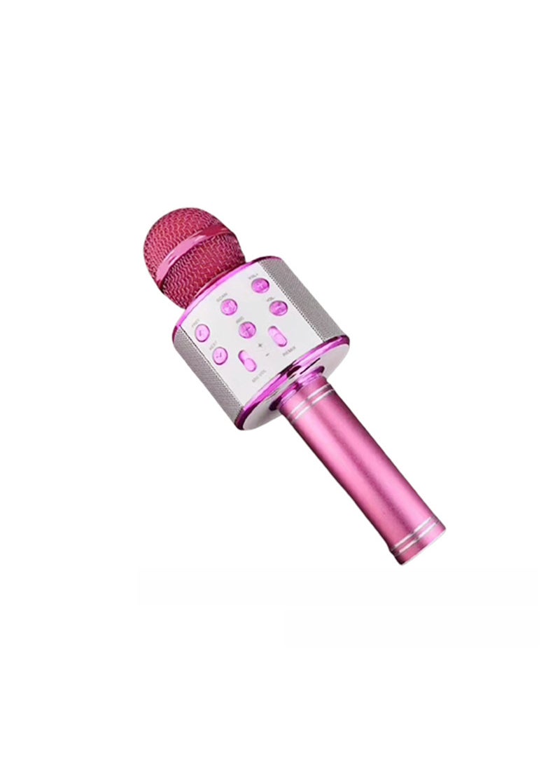 1 x 5 pcs WS858L Wireless Microphone LED Bluetooth Karaoke Speaker Pink 858L with light