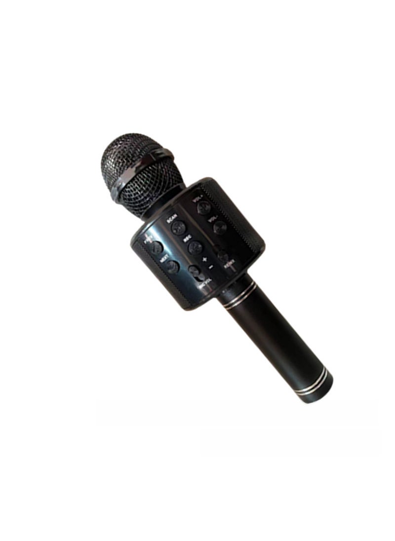 1 x 5 pcs WS858L Wireless Microphone LED Bluetooth Karaoke Speaker Black 858 without light