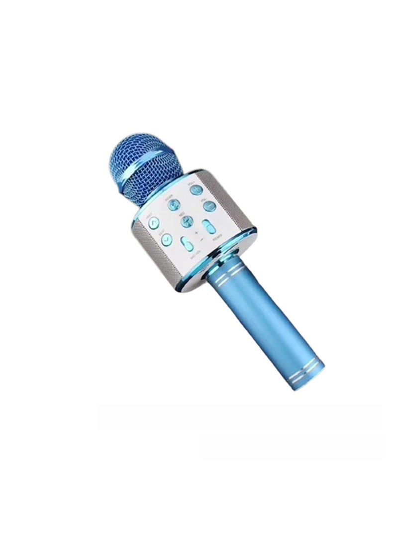 1 x 5 pcs WS858L Wireless Microphone LED Bluetooth Karaoke Speaker Blue 858 without light