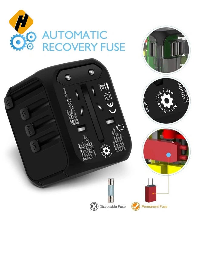 Universal adapter worldwide charger for UK/EU/US/AUS plug
