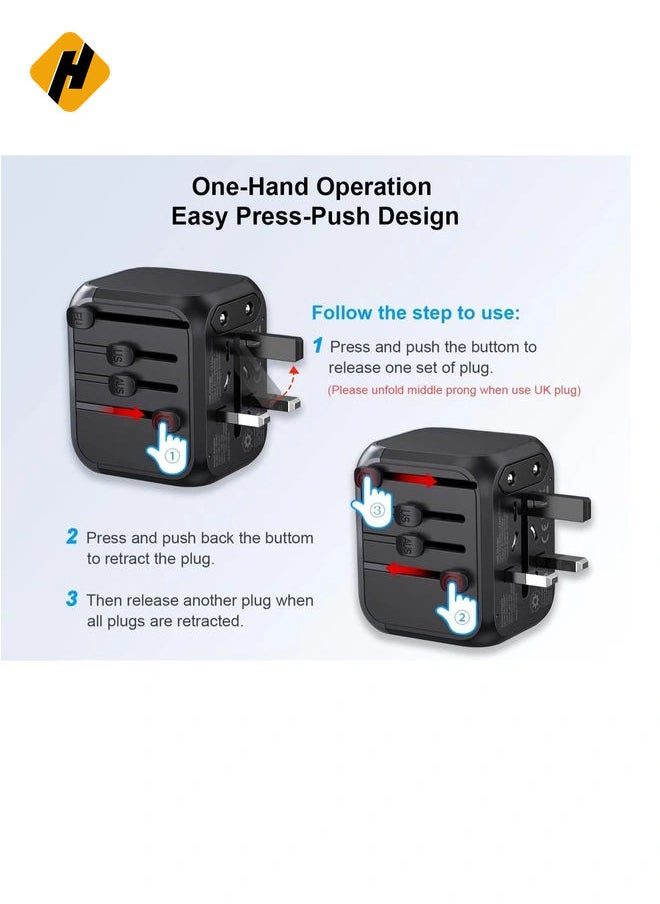 Universal adapter worldwide charger for UK/EU/US/AUS plug