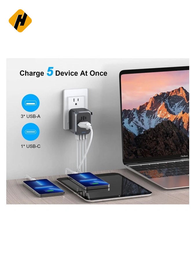Universal adapter worldwide charger for UK/EU/US/AUS plug