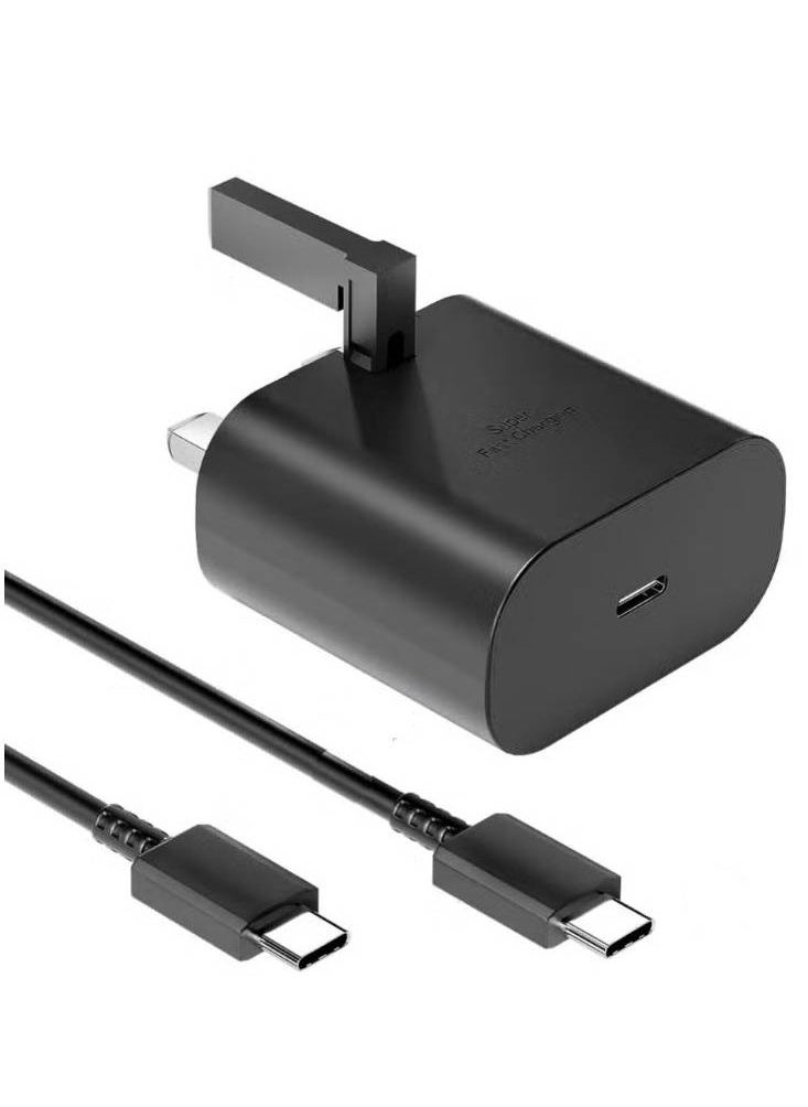 Samsung Super Fast Charger – USB-C Plug & 6 Feet Cable, Wall Charger for Samsung Galaxy S24 Ultra/S24/S24+/S23/S22/S21 & More