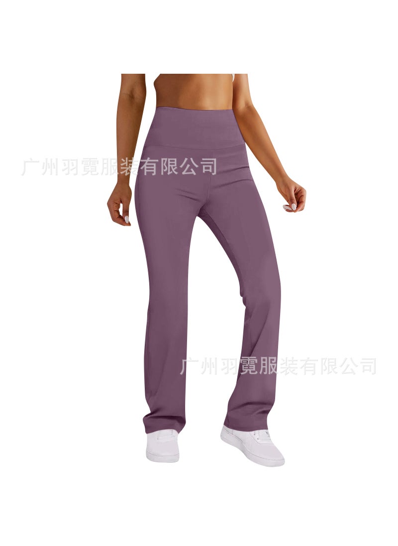 1 x 5 pcs 2024 Spring Casual Quick-Dry Wide-Leg Pants for Women Light purple 54#