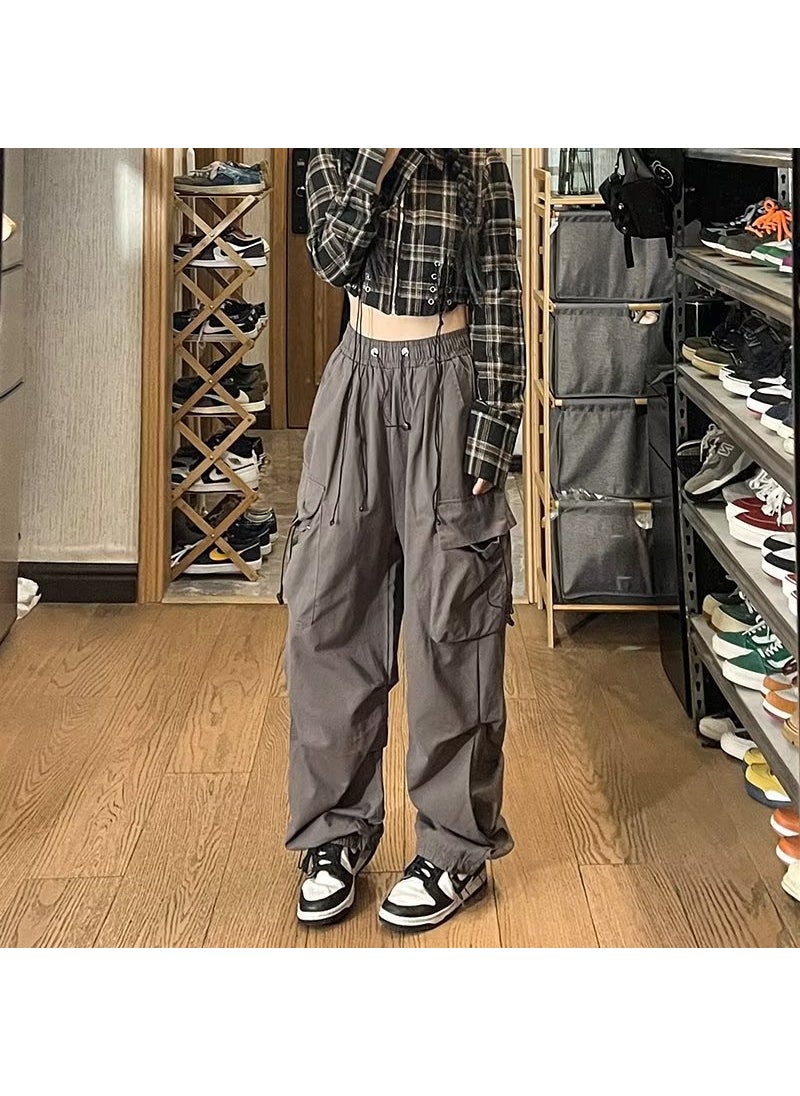 1 x 5 pcs Japanese CityBoy Casual Oversize Pants for Women Grey