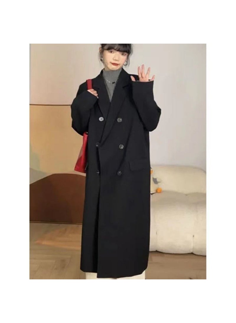 Long Grey Blazer 2023 Korean Loose Fit Womens Black