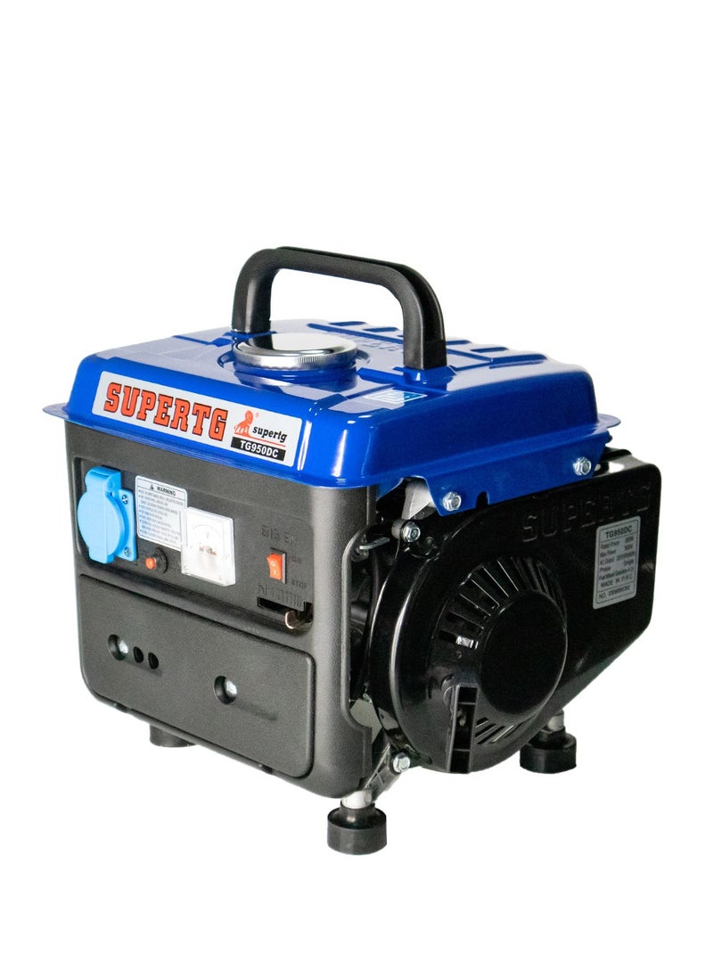 800W Portable Gasoline Generator with 4L Capacity For Outdoor Use, SUPERTG TG950DC - Blue & Black