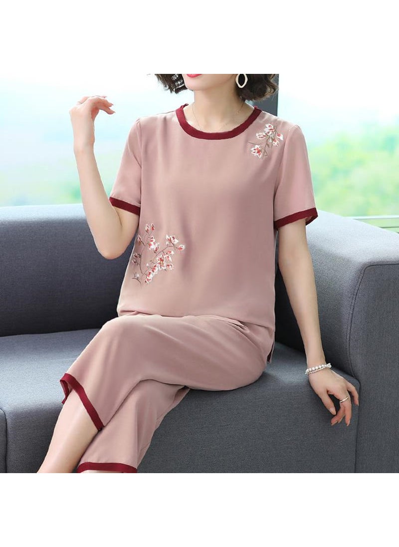 Casual Pants for Mature Women Pink [two piece]]