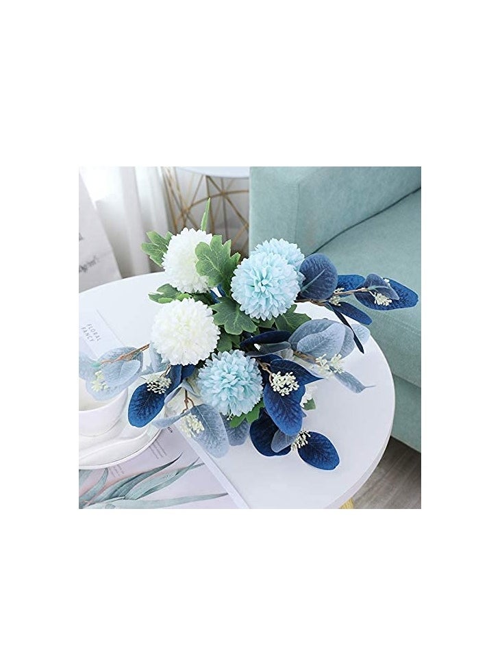 Artificial Flowers with Vase Faux Hydrangea Flower Arrangements for Home Garden Party Wedding Decoration