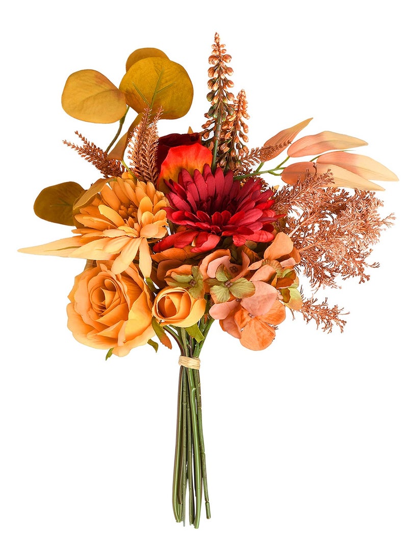 One Bundle of Artificial Silk Flowers - Fake Roses, Sunflowers, and Hydrangeas for Home Decor and Floral Arrangements.