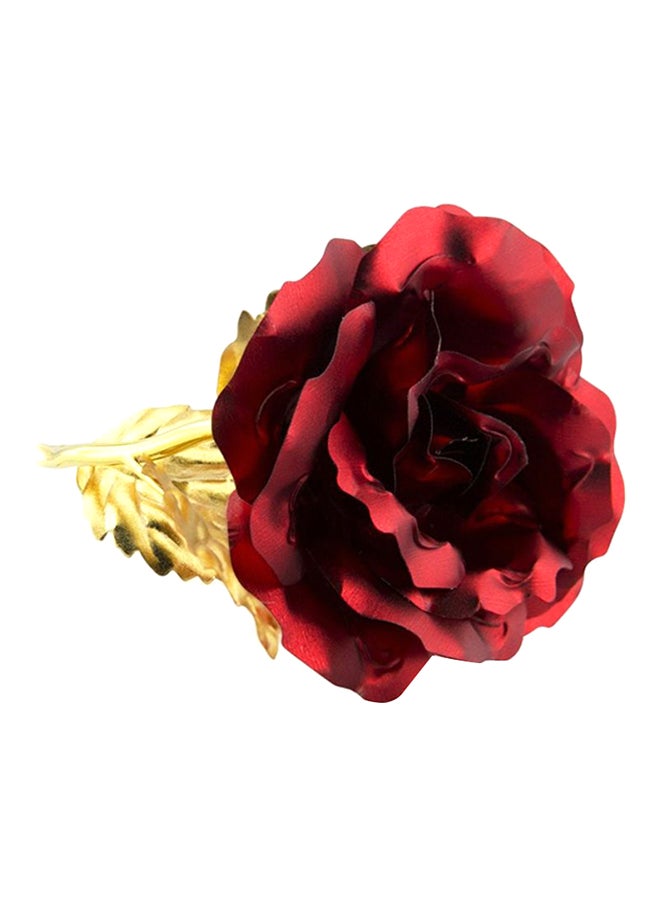 24K Gold Plated Rose Red/Gold 26x9.5cm