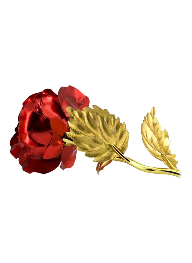 24K Gold Plated Rose Red/Gold 26x9.5cm