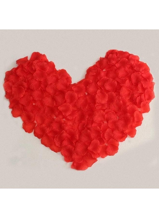 600-Piece Artificial Rose Petal Set Rose Red，for Bedroom, Wedding Party, Confession Party Decorations, Anniversaries, Valentine's Day and Birthday