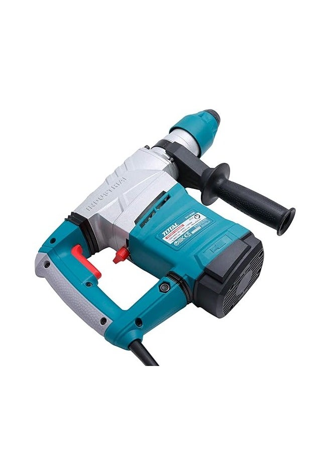 Total Rotary Hammer 1050W - 220-240V SDS-Plus System, 4.5J Impact Energy, 1100RPM, 3800BPM, Max Drilling 26mm Concrete, Includes 3 Drills & 2 Chisels - TH110266