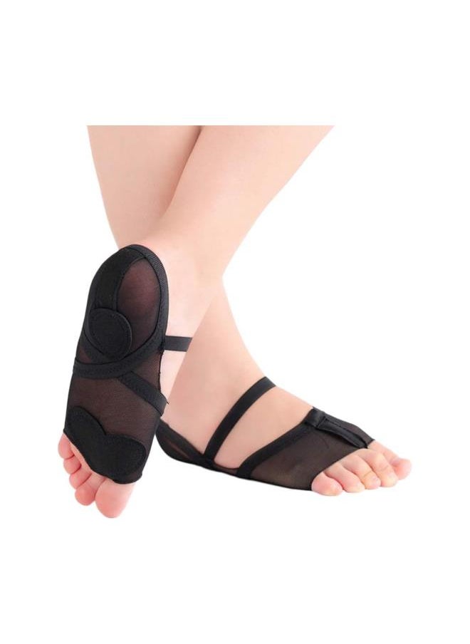 Pair of Dancing Toe Pad Soft Sole Dance Shoes Size 41 Belly Dance Yoga Gym Sport Elastic Breathable Shoes for Dancer Women Ladies Girls(Black)