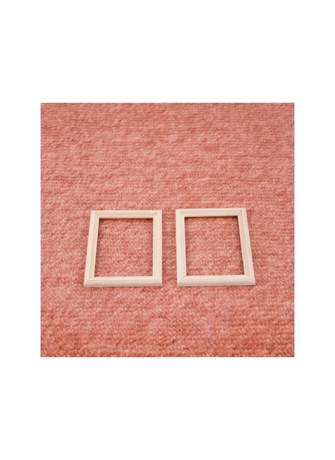 10pcs Mini Photo Frame Miniature Dollhouse Furniture Wooden Picture Frames 1: 12 Scale Dollhouse Accessories DIY Wall Art Painting Photo Props