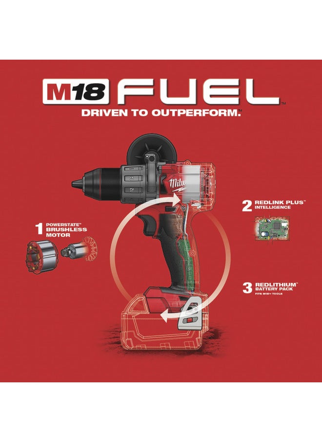 Milwaukee 2804-20 M18 FUEL 1/2 in. Hammer Drill (Tool Only) Tool-Peak Torque = 1,200