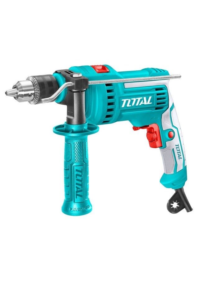 TOTAL Impact Drill 810W (TG1081316) – Powerful Electric Drill with Hammer Function, 13mm Max Drilling Capacity, Variable Speed, Forward/Reverse Switch, Includes Extra Carbon Brushes for DIY and Professional Use