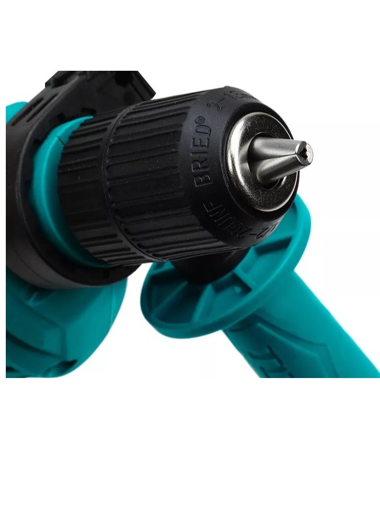 TOTAL Impact Drill 680W (TG1061356-2) – High-Power Electric Drill with Hammer Function, 13mm Max Drilling Capacity, Keyless Chuck, Variable Speed, Forward/Reverse Switch for DIY, Home Improvement & Construction