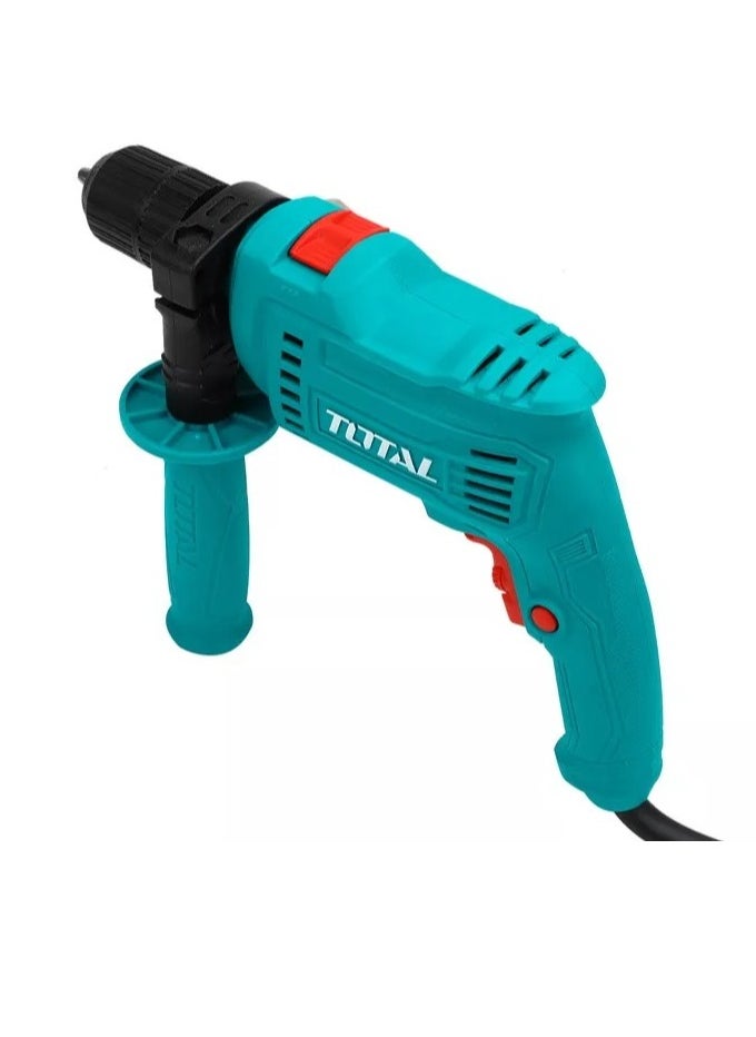 TOTAL Impact Drill 680W (TG1061356-2) – High-Power Electric Drill with Hammer Function, 13mm Max Drilling Capacity, Keyless Chuck, Variable Speed, Forward/Reverse Switch for DIY, Home Improvement & Construction