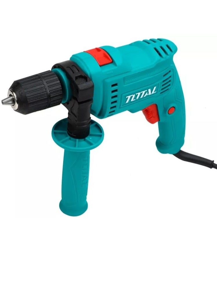 TOTAL Impact Drill 680W (TG1061356-2) – High-Power Electric Drill with Hammer Function, 13mm Max Drilling Capacity, Keyless Chuck, Variable Speed, Forward/Reverse Switch for DIY, Home Improvement & Construction