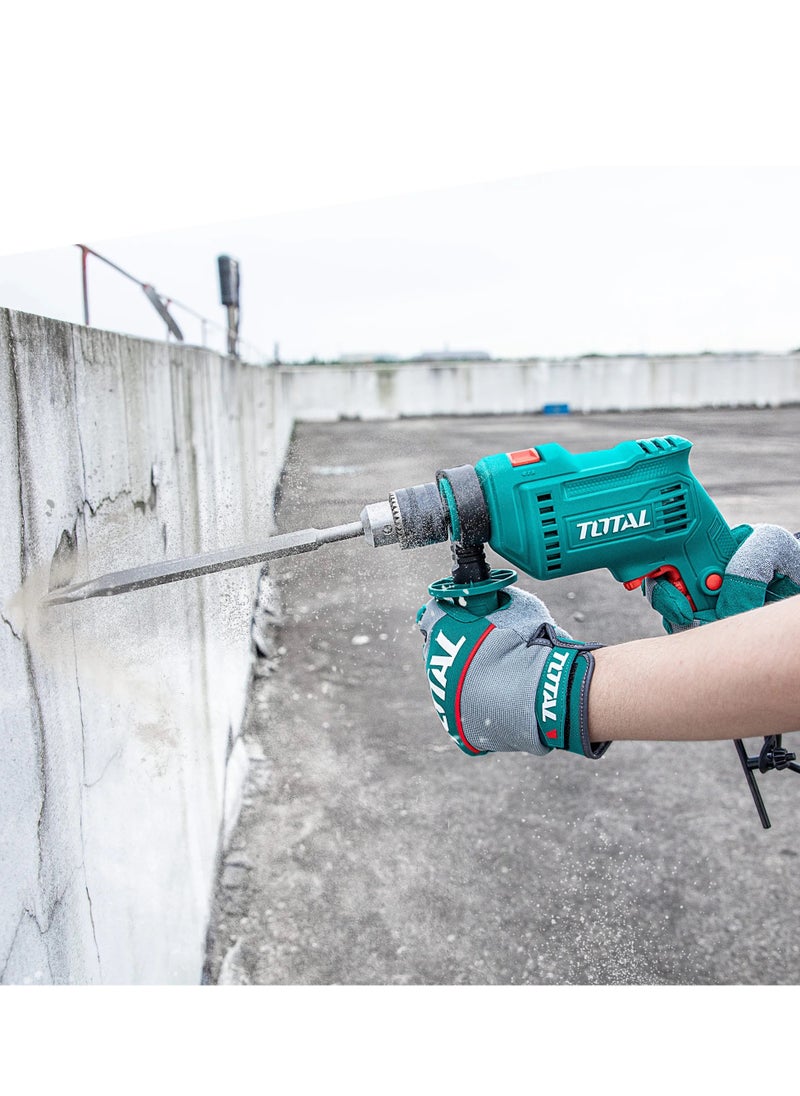 TOTAL Impact Drill 680W (TG1061356) – Powerful Electric Drill with Hammer Function, 13mm Max Drilling Capacity, Variable Speed, Forward/Reverse Switch for DIY & Home Improvement Projects