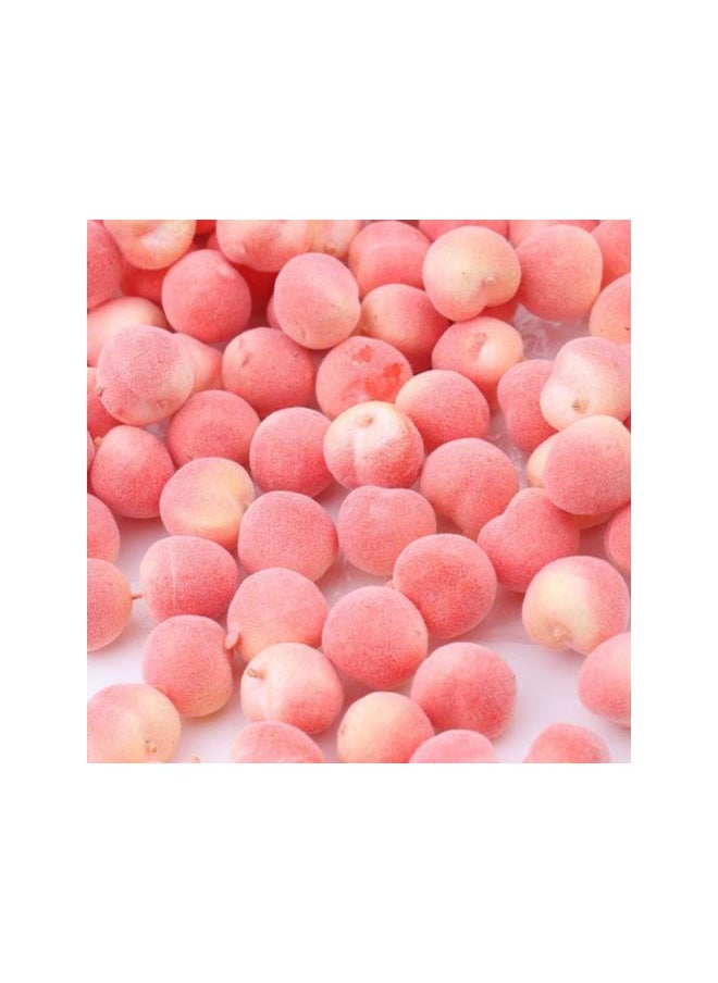 100pcs Artificial Fruit Peach Fake Lifelike Mini Foam Pink Peach Model Hair Rope DIY Crafts Photo Prop Kitchen Food Toy