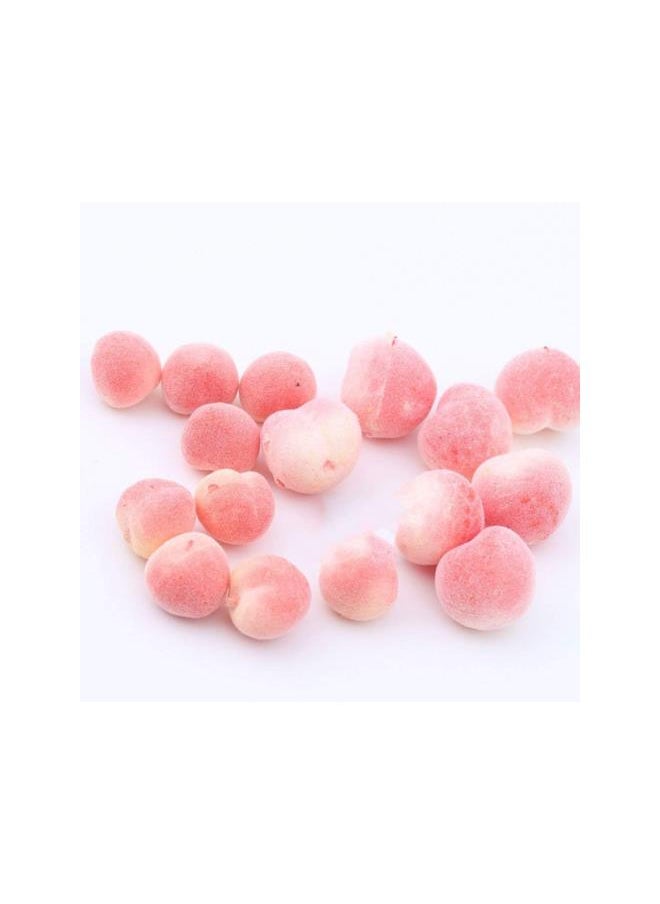 100pcs Artificial Fruit Peach Fake Lifelike Mini Foam Pink Peach Model Hair Rope DIY Crafts Photo Prop Kitchen Food Toy