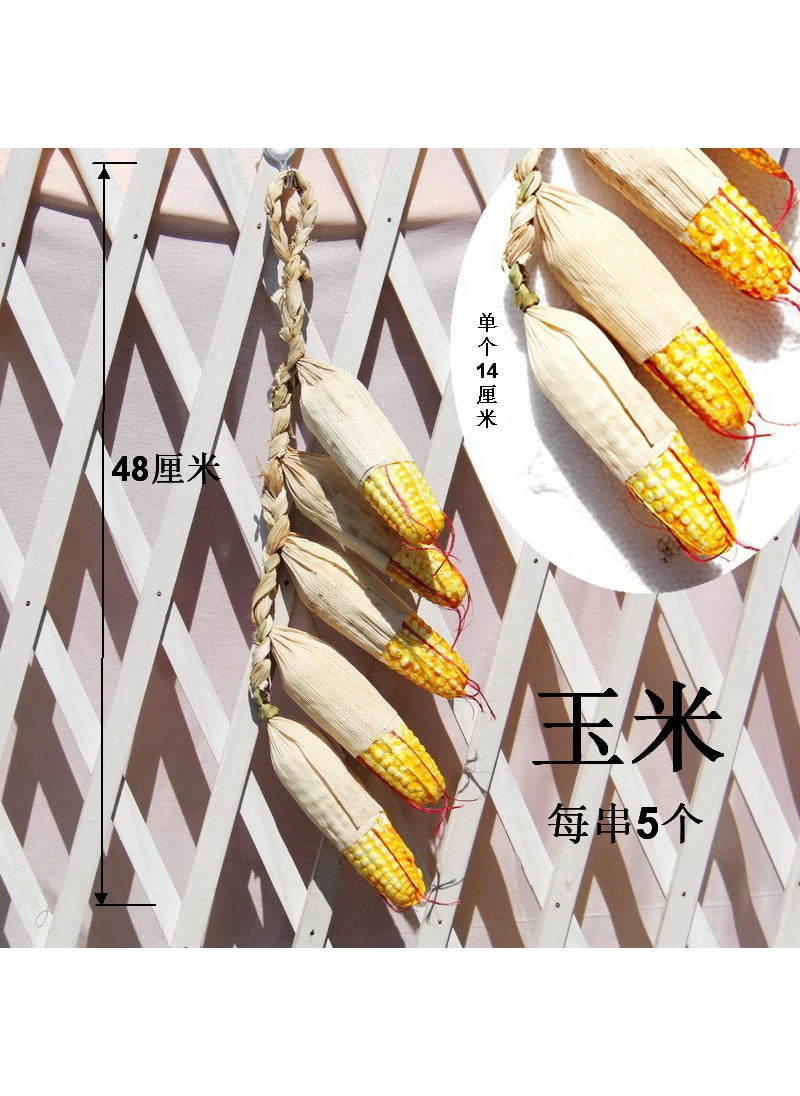 1 x 5 pcs Artificial Vegetables Fruits Garland Props Corn