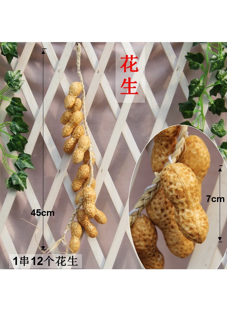 1 x 5 pcs Artificial Vegetables Fruits Garland Props Peanut