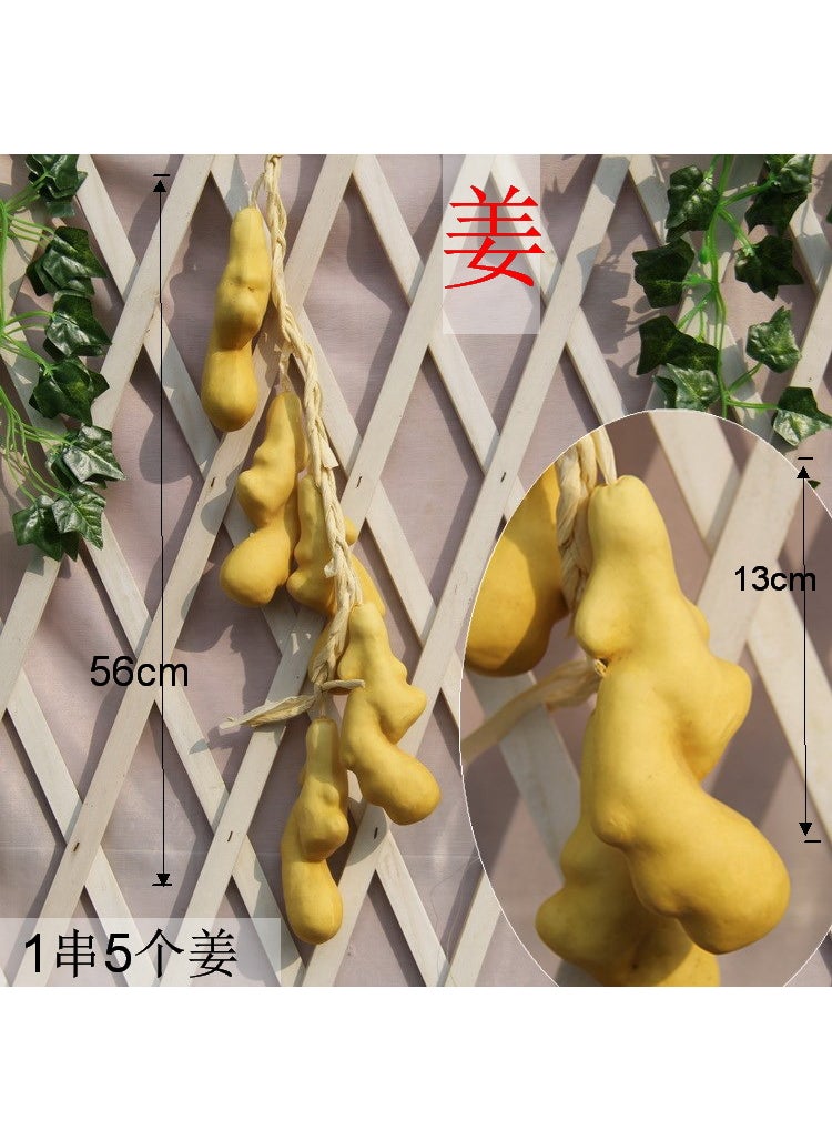 1 x 5 pcs Artificial Vegetables Fruits Garland Props Ginger