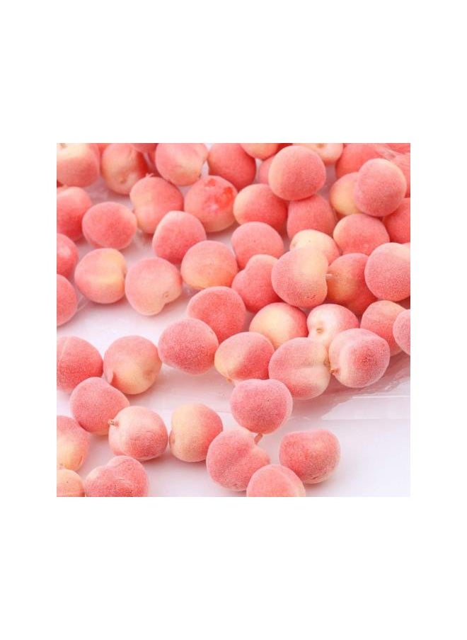 100pcs Artificial Fruit Peach Fake Lifelike Mini Foam Pink Peach Model Hair Rope DIY Crafts Photo Prop Kitchen Food Toy