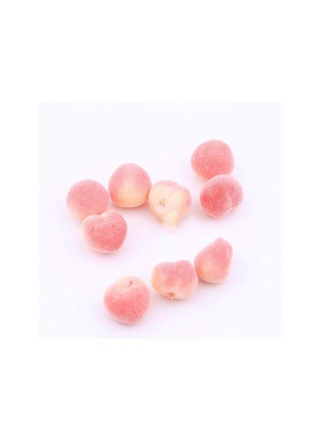 100pcs Artificial Fruit Peach Fake Lifelike Mini Foam Pink Peach Model Hair Rope DIY Crafts Photo Prop Kitchen Food Toy