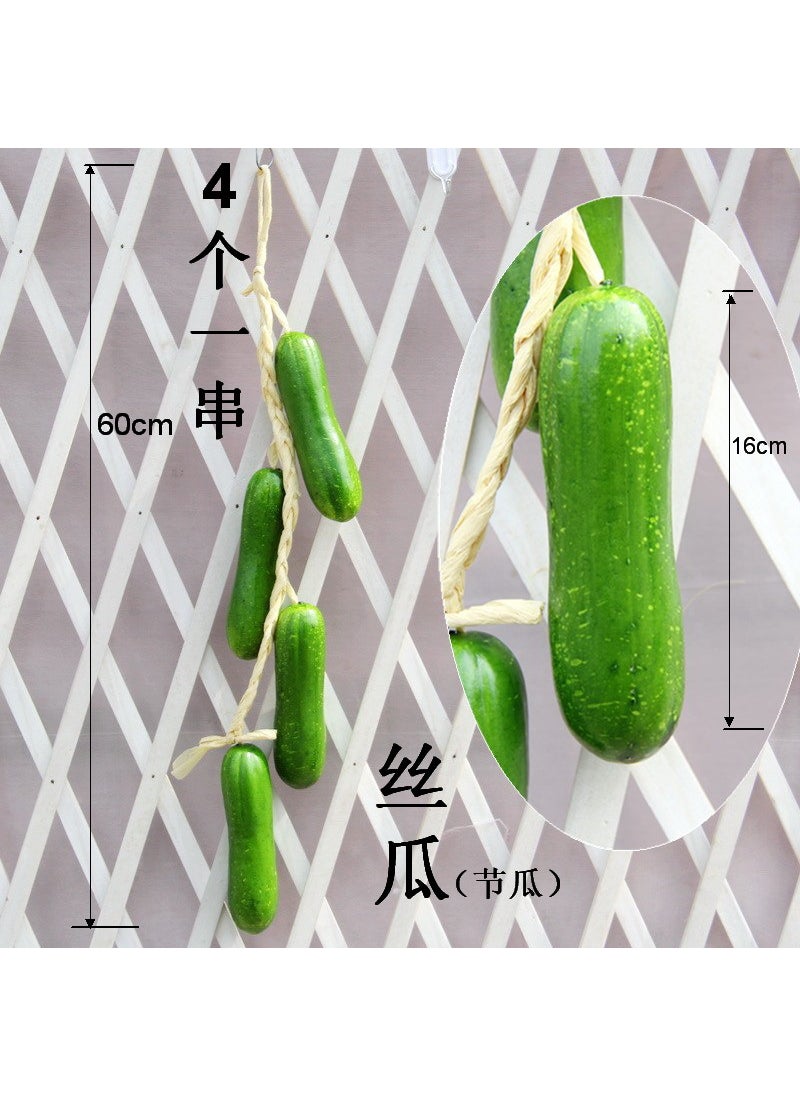 1 x 5 pcs Artificial Vegetables Fruits Garland Props Luffa