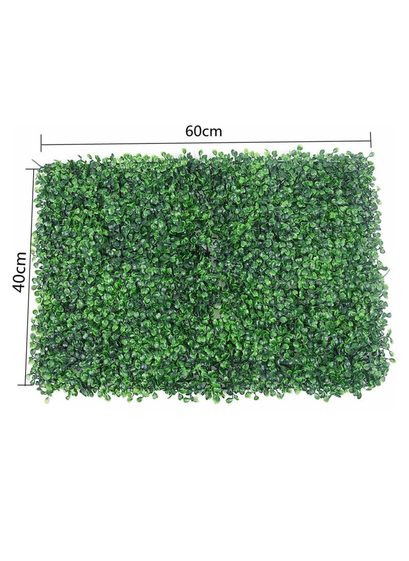 10pcs Artificial Wall Grass Boxwood Panels Topiary Hedge Plant Artificial Grass Plant Lawn Board Wall Fence