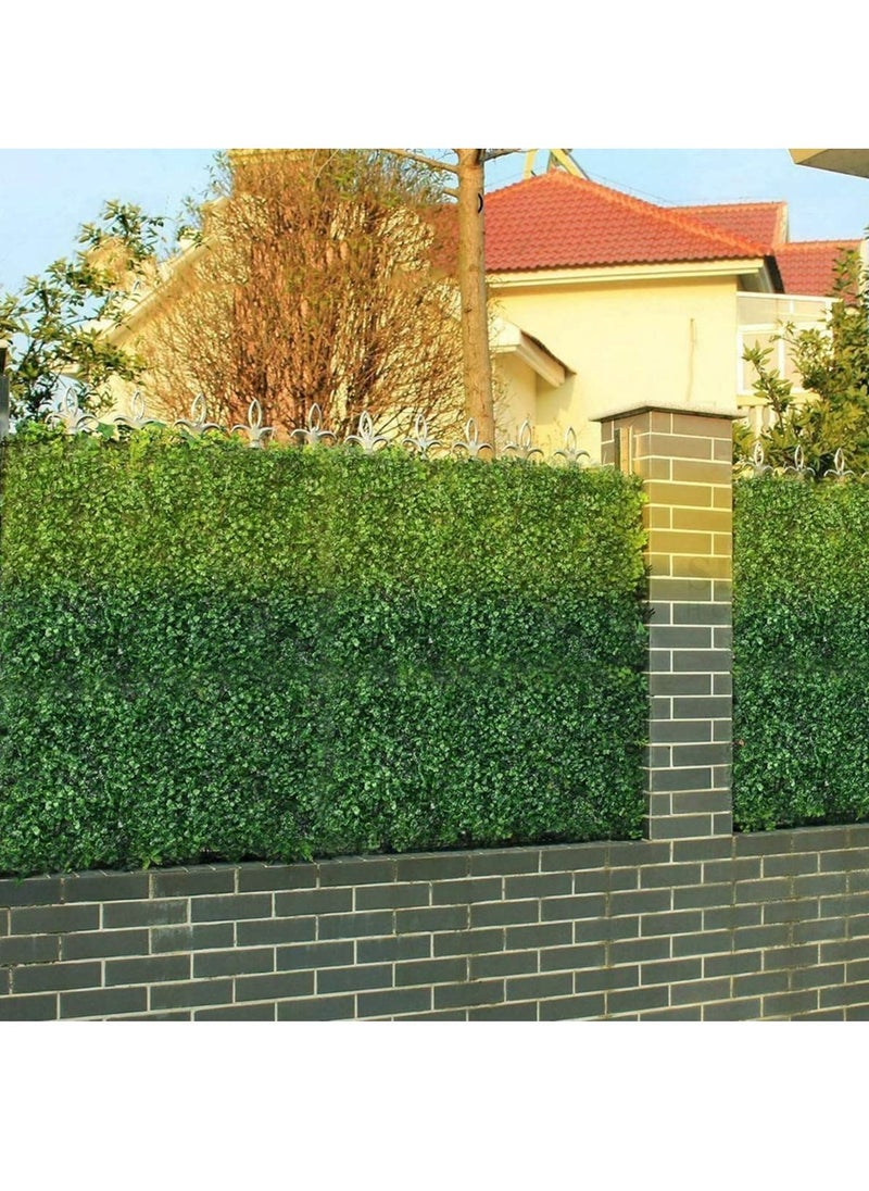 10pcs Artificial Wall Grass Boxwood Panels Topiary Hedge Plant Artificial Grass Plant Lawn Board Wall Fence