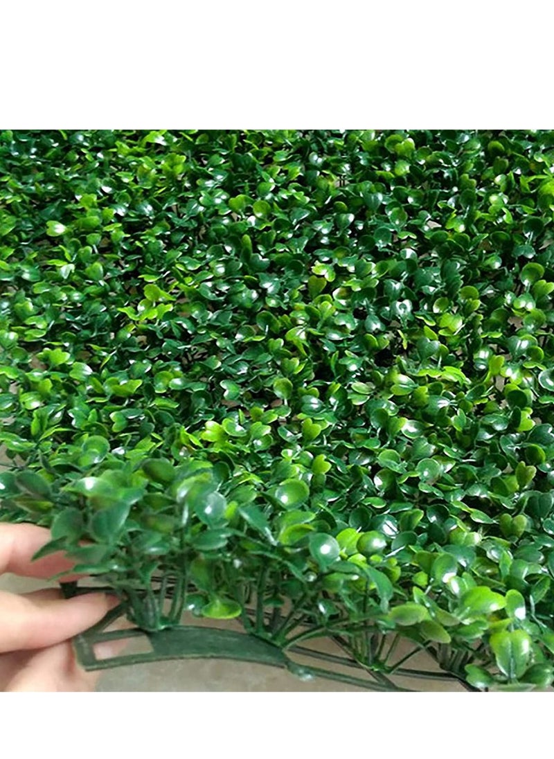 10pcs Artificial Plastic Wall Grass Green Landscaping Square Lawn Eucalyptus Leaves Turf Wall Grass For Home Indoor Outdoor Villa Garden Decoration