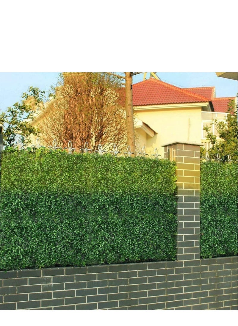 10pcs Artificial Plastic Wall Grass Green Landscaping Square Lawn Eucalyptus Leaves Turf Wall Grass For Home Indoor Outdoor Villa Garden Decoration