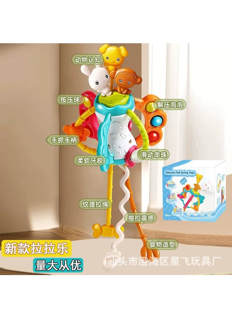 Infant UFO Pull-and-Fun Toy for Early Education September's new animal cheer (color box) large quantity and good price