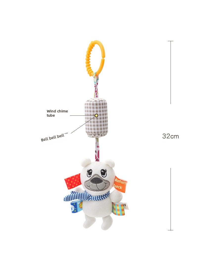 1 x 5 pcs Dolery Baby Crib Bell Plush Toys Stroller Animal Pendant D105D bear