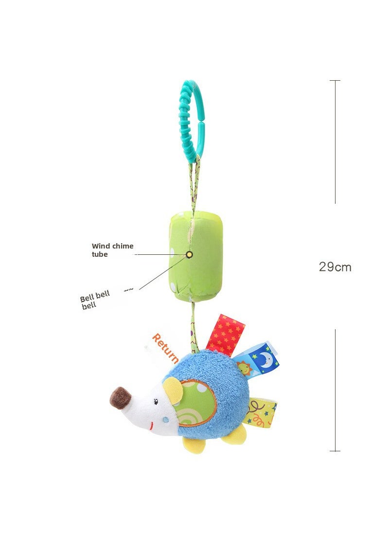 1 x 5 pcs Dolery Baby Crib Bell Plush Toys Stroller Animal Pendant D105E hedgehog