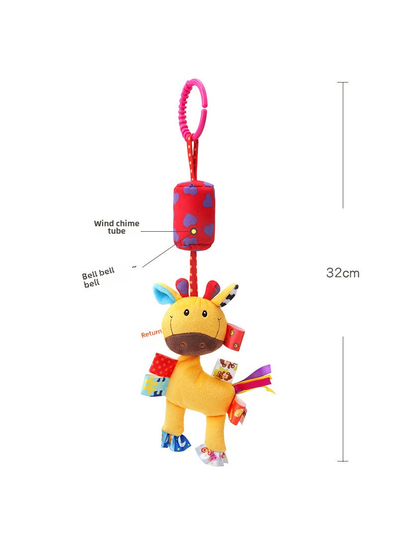 1 x 5 pcs Dolery Baby Crib Bell Plush Toys Stroller Animal Pendant D105A Fawn