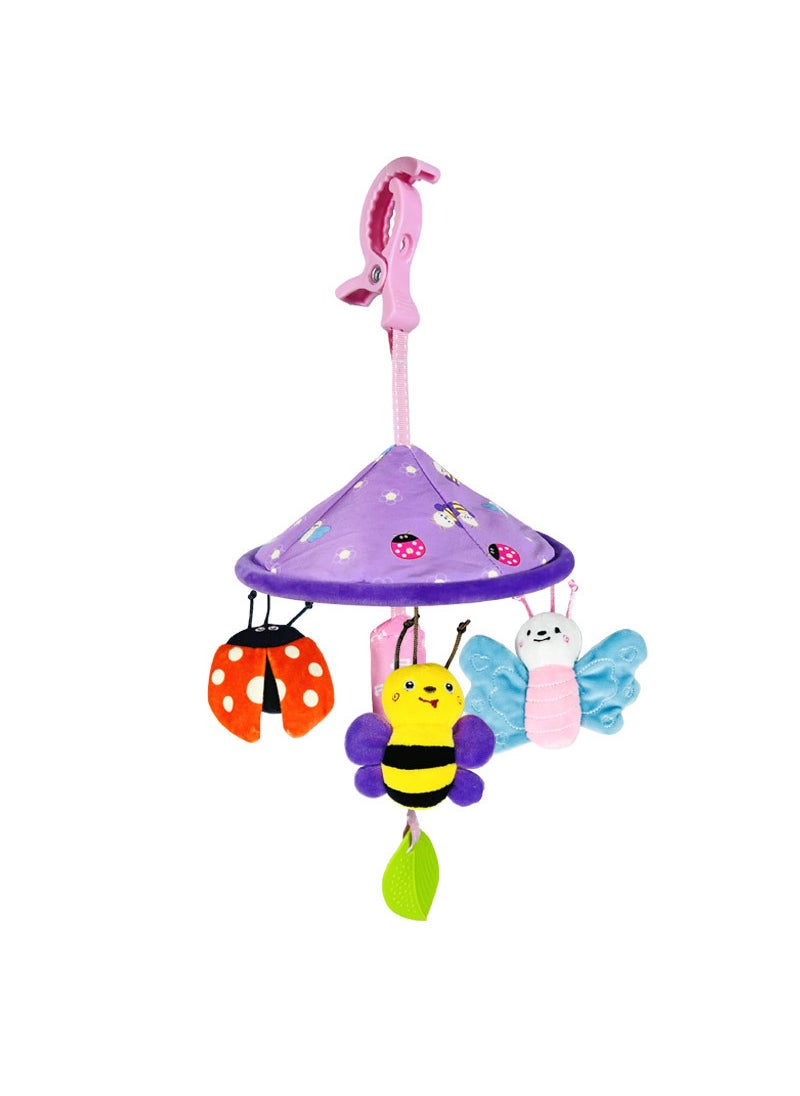 1 x 5 pcs Newborn Forest Animal Stroller Pendant Baby Crib Bell M037C hanging umbrella bee Ladybug