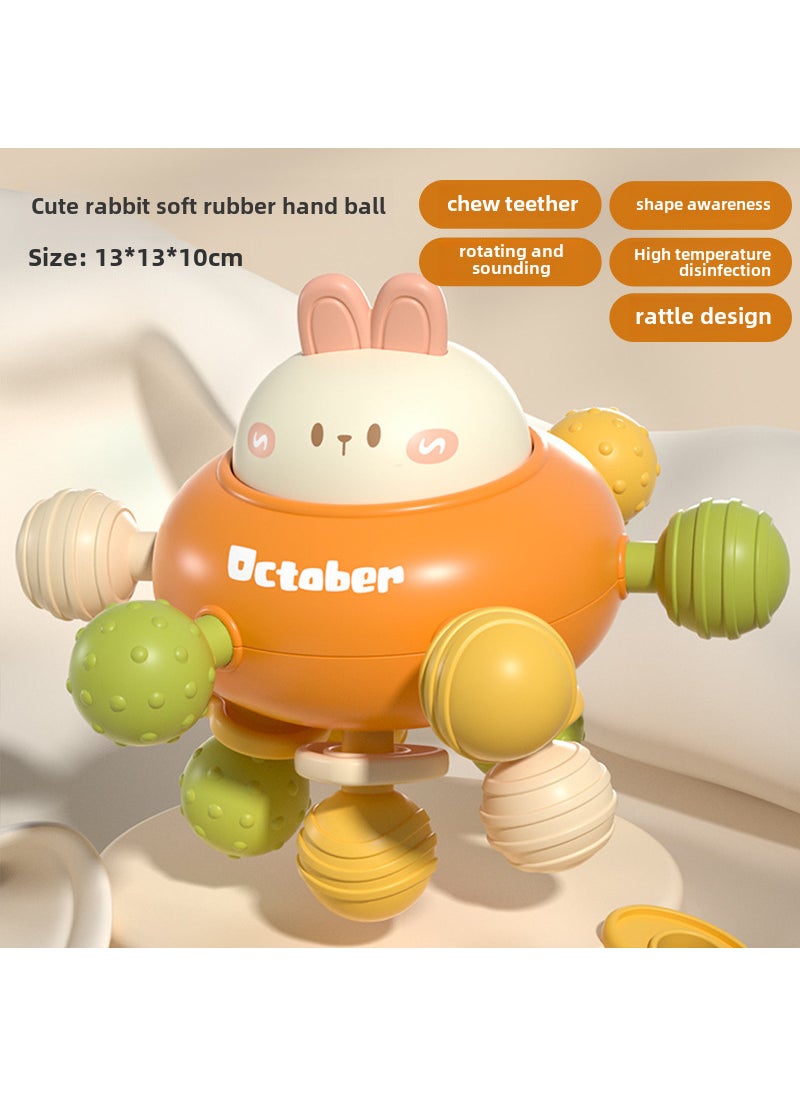 Manhattan Teether Rattle Toy 0-1Y Q001 Rabbit soft rubber ball [bag]]