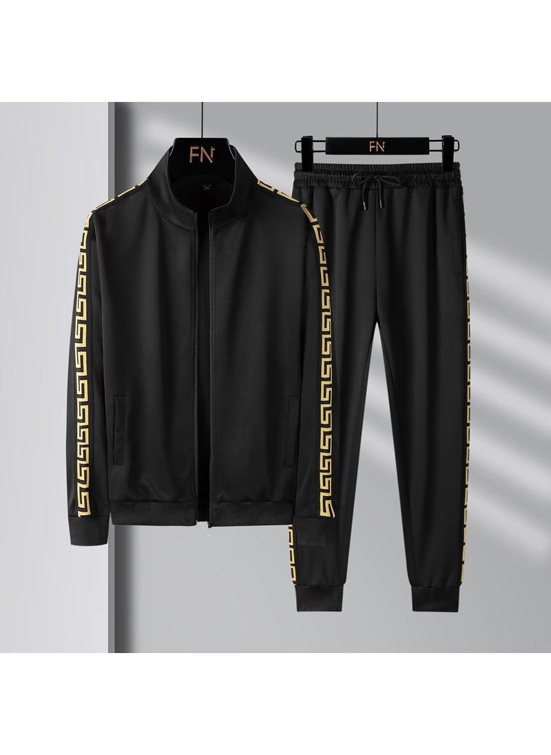 Spring Autumn Mens Casual Sport Tracksuit Korean Fashion White